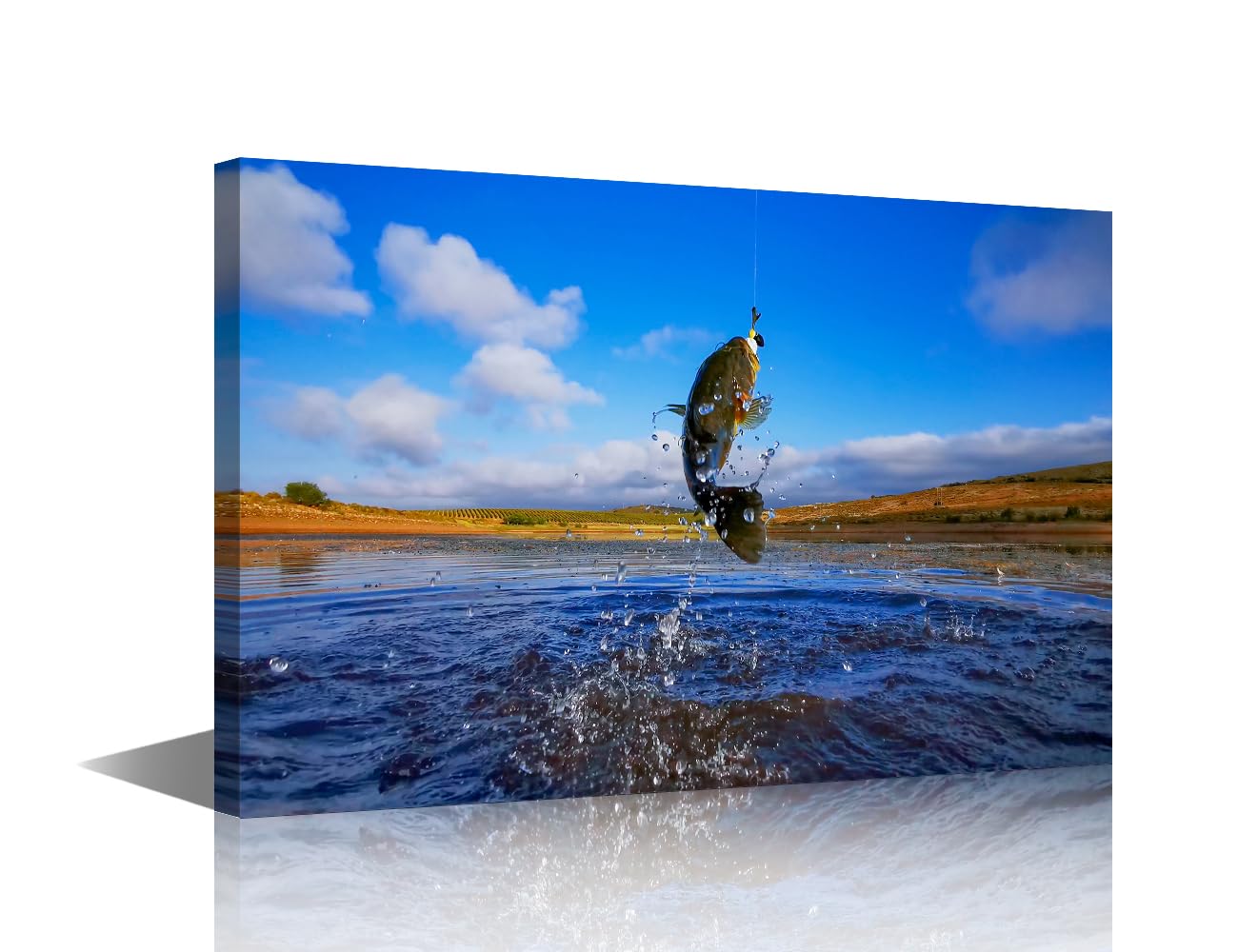 Image de paysage de lac toile murale encadrée prête à poser - 8