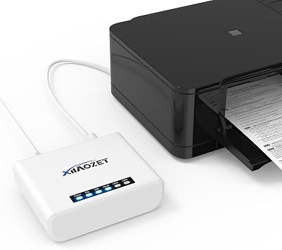 Wireless Print Server, Share a Printer to Multiple Computer with 1 Port USB2.0 Wide Compatibility Convert Printer to Wirelesss Support Ethernet WiFi Connect Network LK100W.