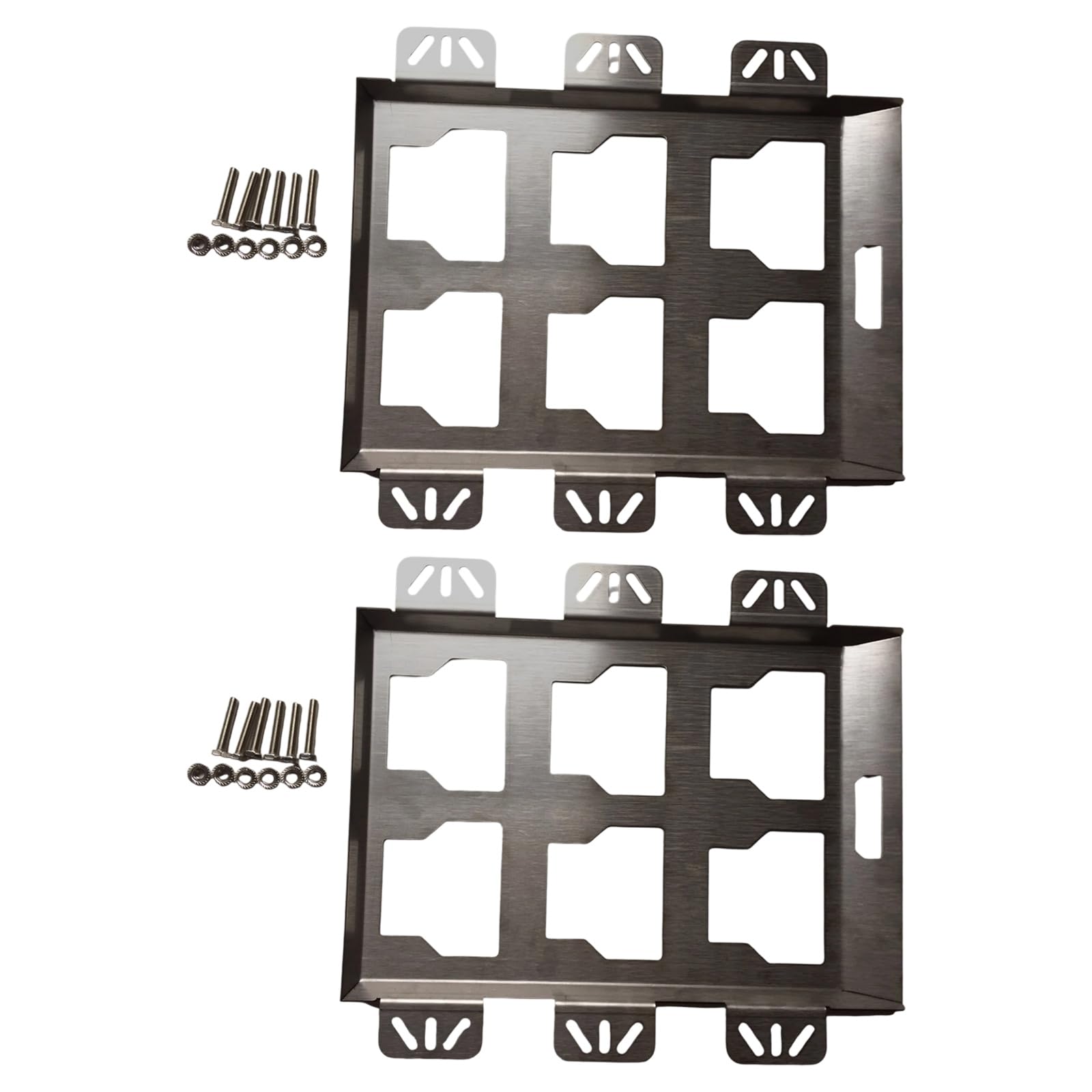 Msioytog 2 Sets Vehicle Tool Planner Mounting Plate Consistent Structure Against Shake Plan For Truck Mattresses Workspaces Metal Construction 6 Fasteners Encompassed Mounting Plate Heavy Duty Tool Storage Vehicle