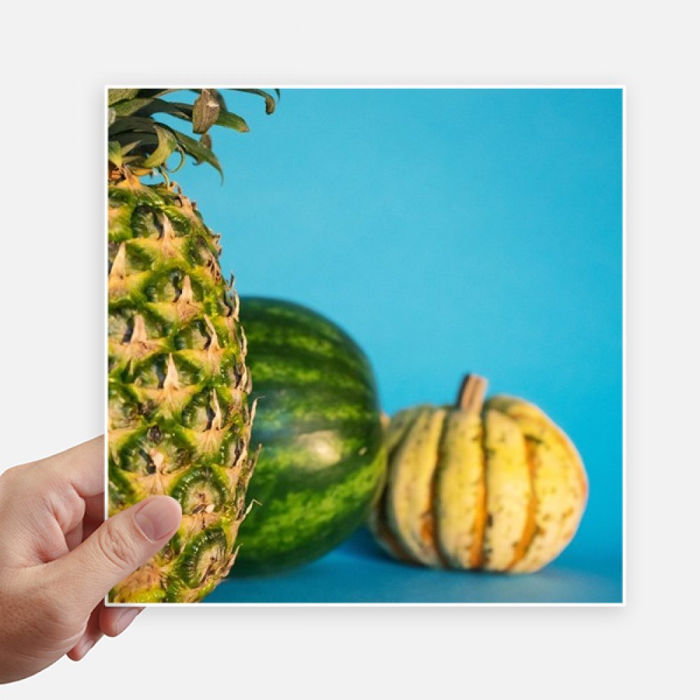 Autocollant ananas carré pour décoration murale de chambre et personnalisation de vélo