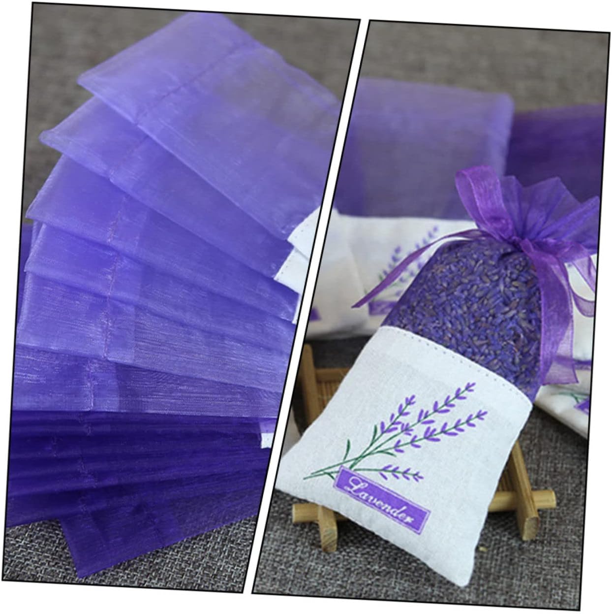 22-Piece Lavender Scented Sachet Bags for Home Fragrance Empty Sachets Floral Design for Closets and Drawers