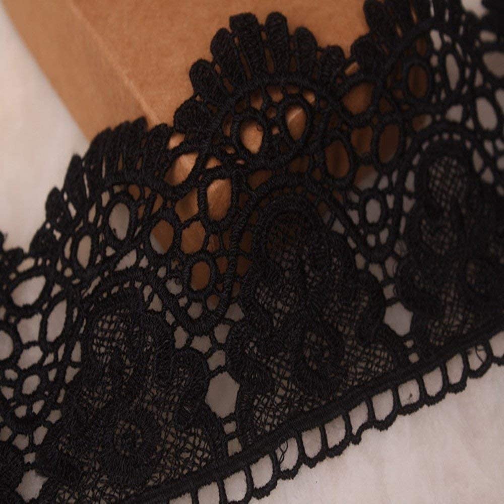 Bordo in pizzo ricamato anelastico, larghezza 9 cm, per abiti e accessori fai da te da sposa (1,8 m in una confezione) (avorio