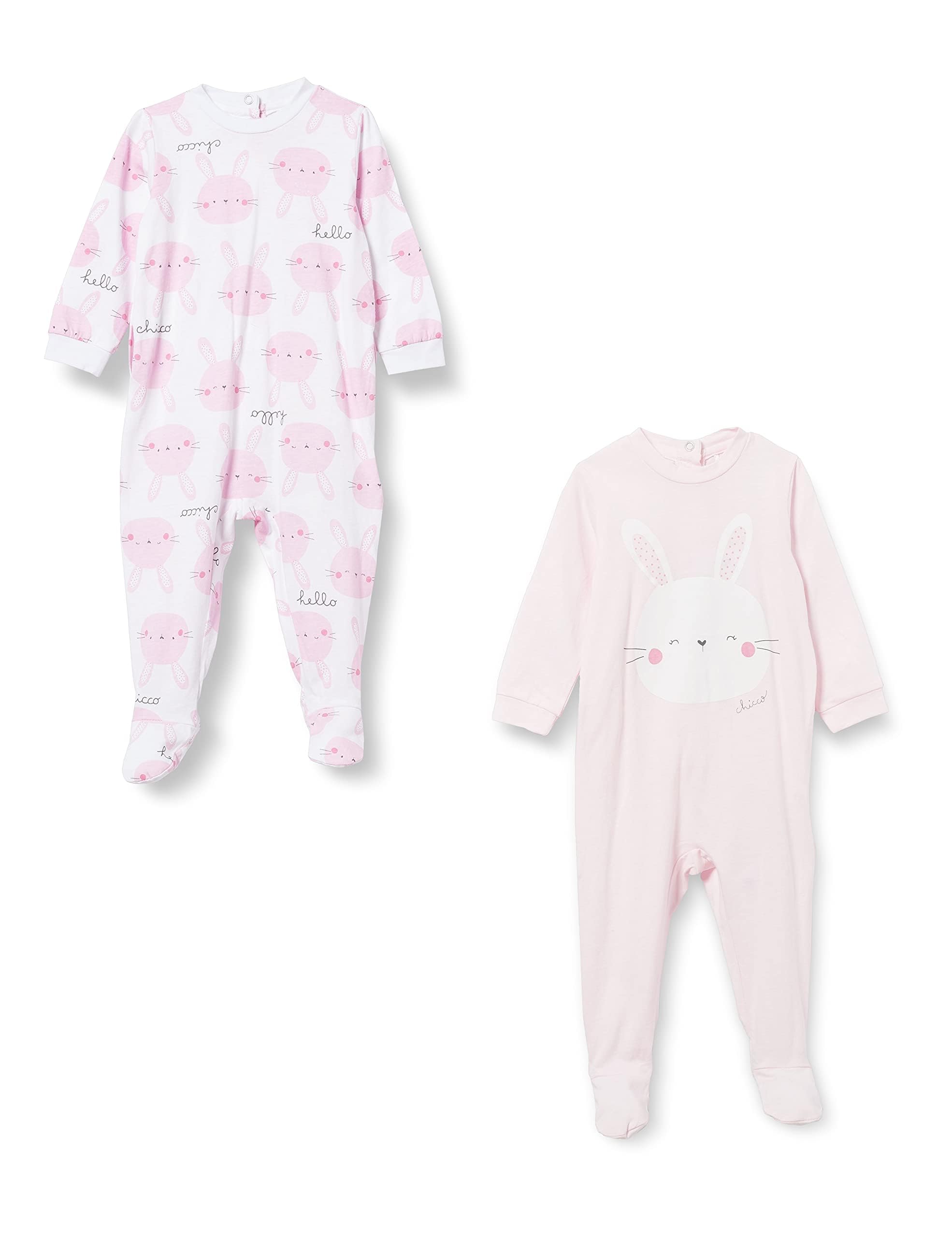 Chicco, Set 2 Peleles Recién Nacido, de Algodón, Ropa para Bebés Niños y Niñas 0-24 Meses, Designed in Italy