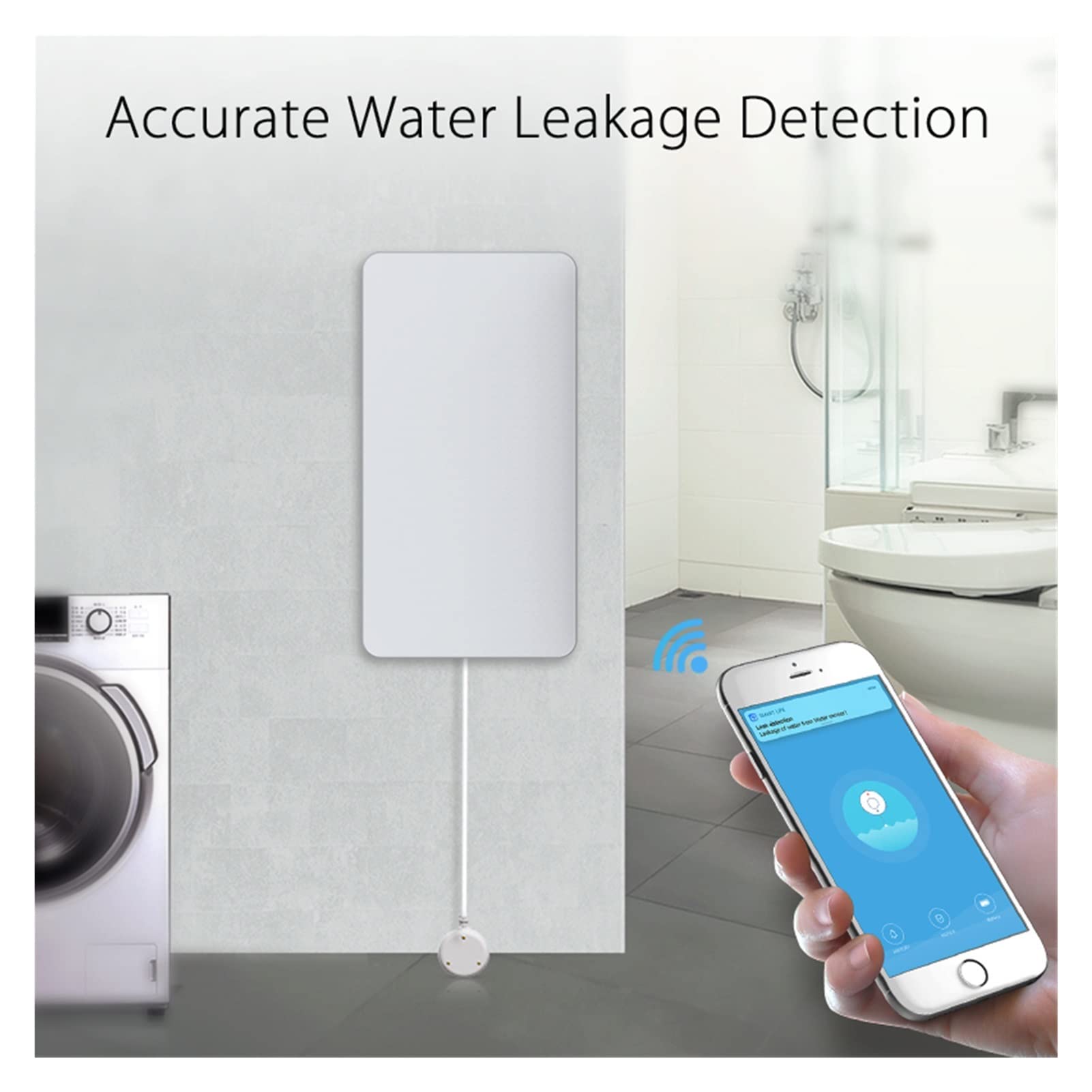 Smart Sprinkler Timer di irrigazione Smart WiFi Valve Controller Auto ON/OFF Smart Scenece con rilevatore di perdite d'acqua wireless Nessun hub richiesto Monitora il traffico e risparmia acqua (Col
