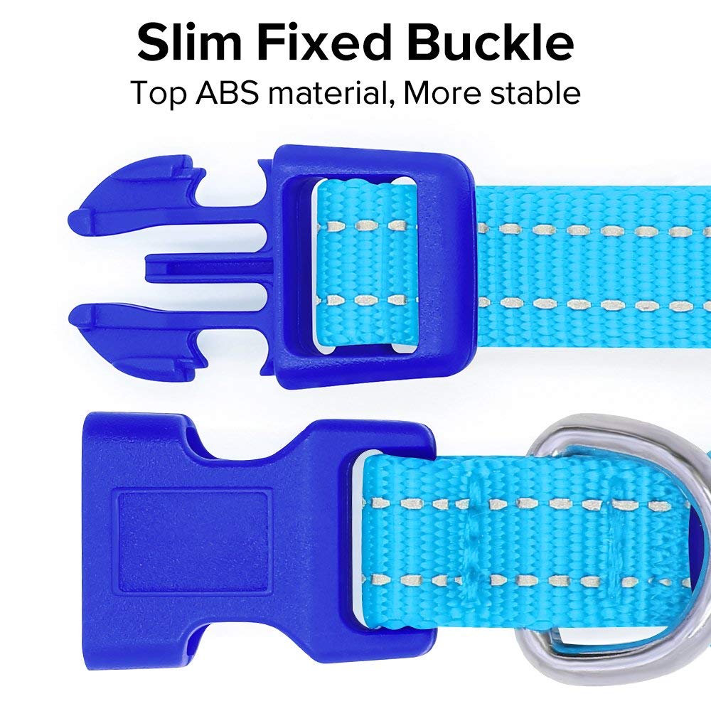 BSEEN Collar iluminado para cachorros, collar de perro LED recargable, collares brillantes para gatos, collar de perro iluminado reflectante para perros y gatos pequeños (azul, XS)