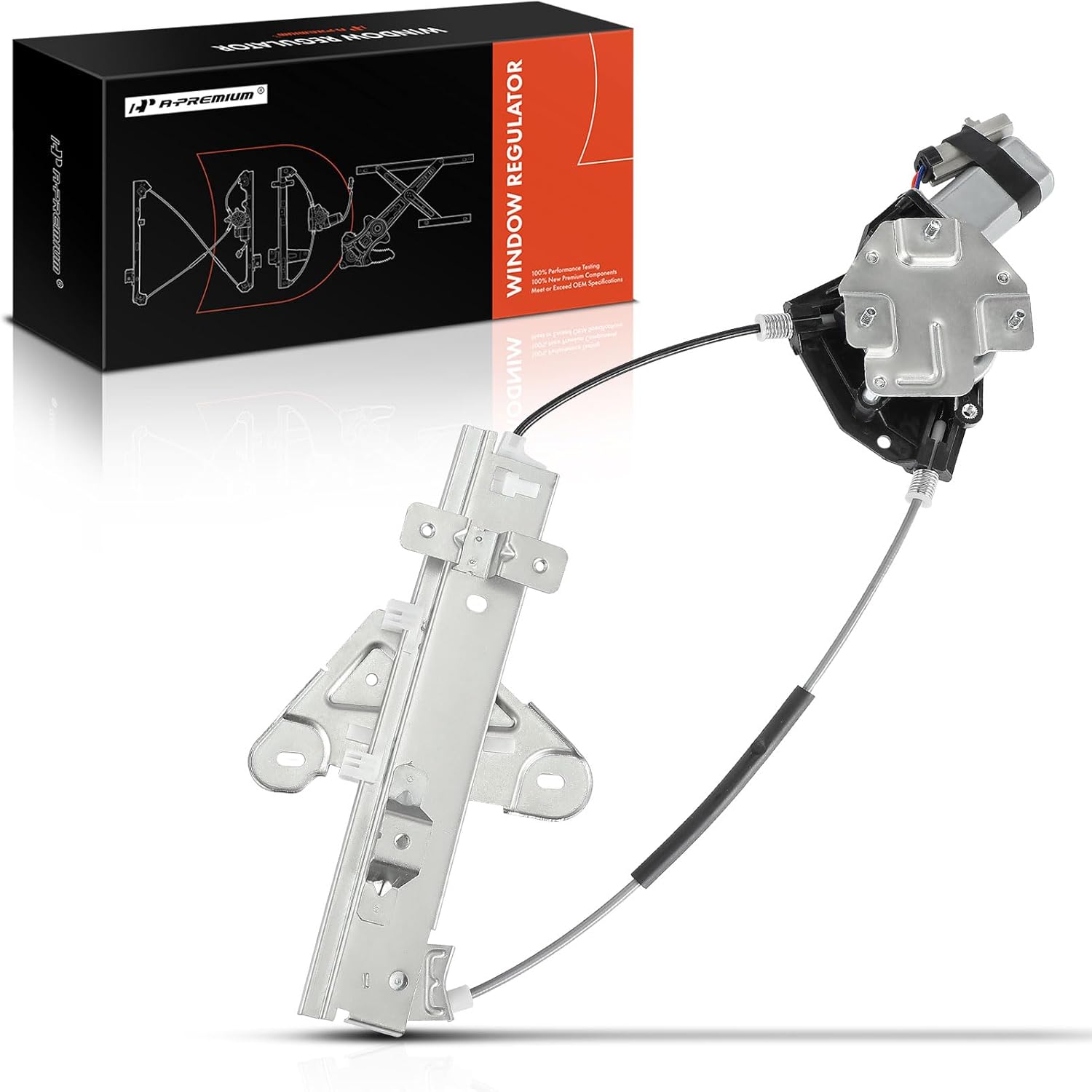 A-Premium Power Window Regulator with Motor Compatible with Chrysler Sebring Dodge Stratus 2001-2006 Sedan Rear Right Passenger Side