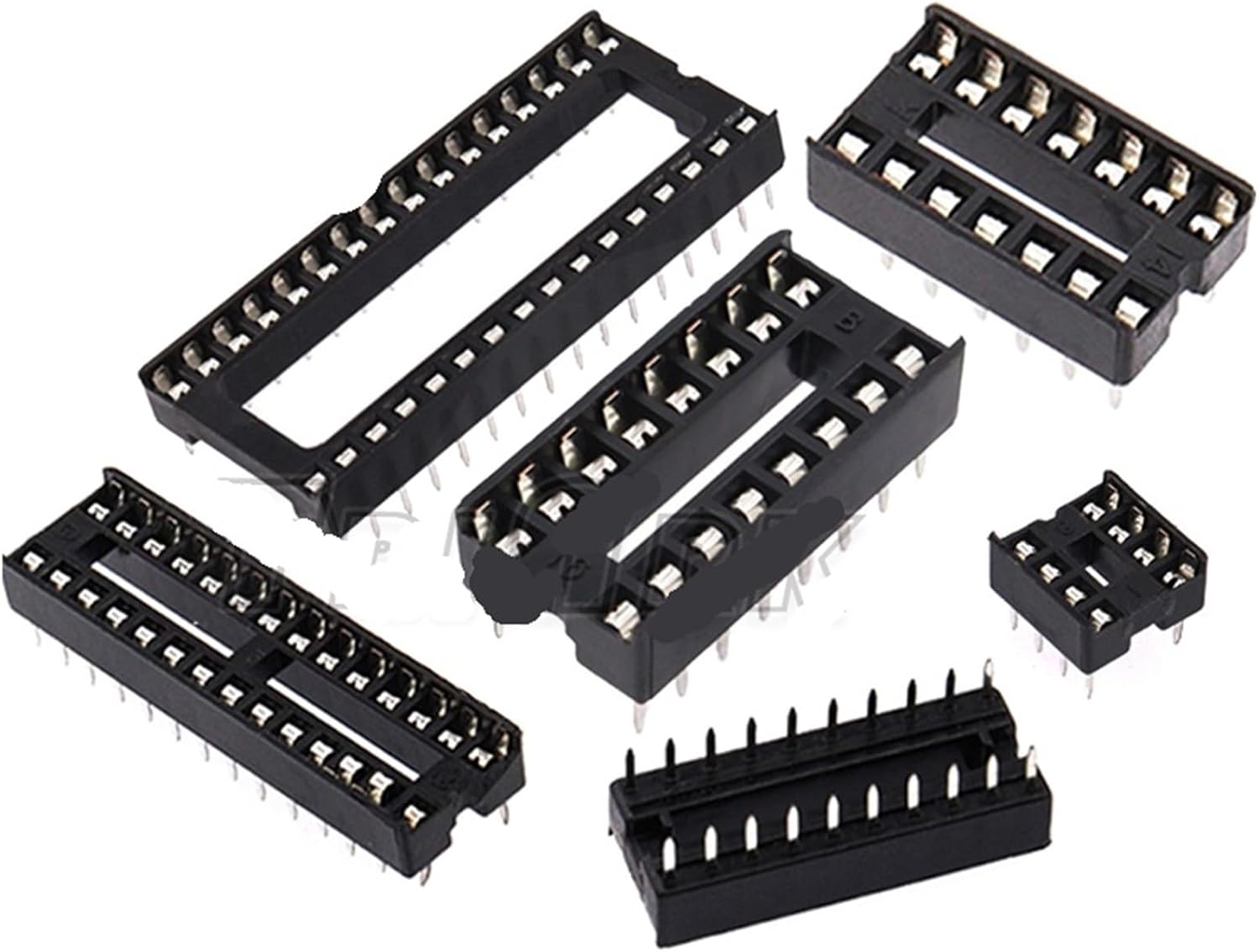 10PCS IC Sockets DIP6 DIP8 DIP14 DIP16 DIP18 DIP20 DIP28 DIP40 2.54mm Connector 8 14 16 18 20 24 28 40 Pin DIP Socket(24Pin-Narrow)