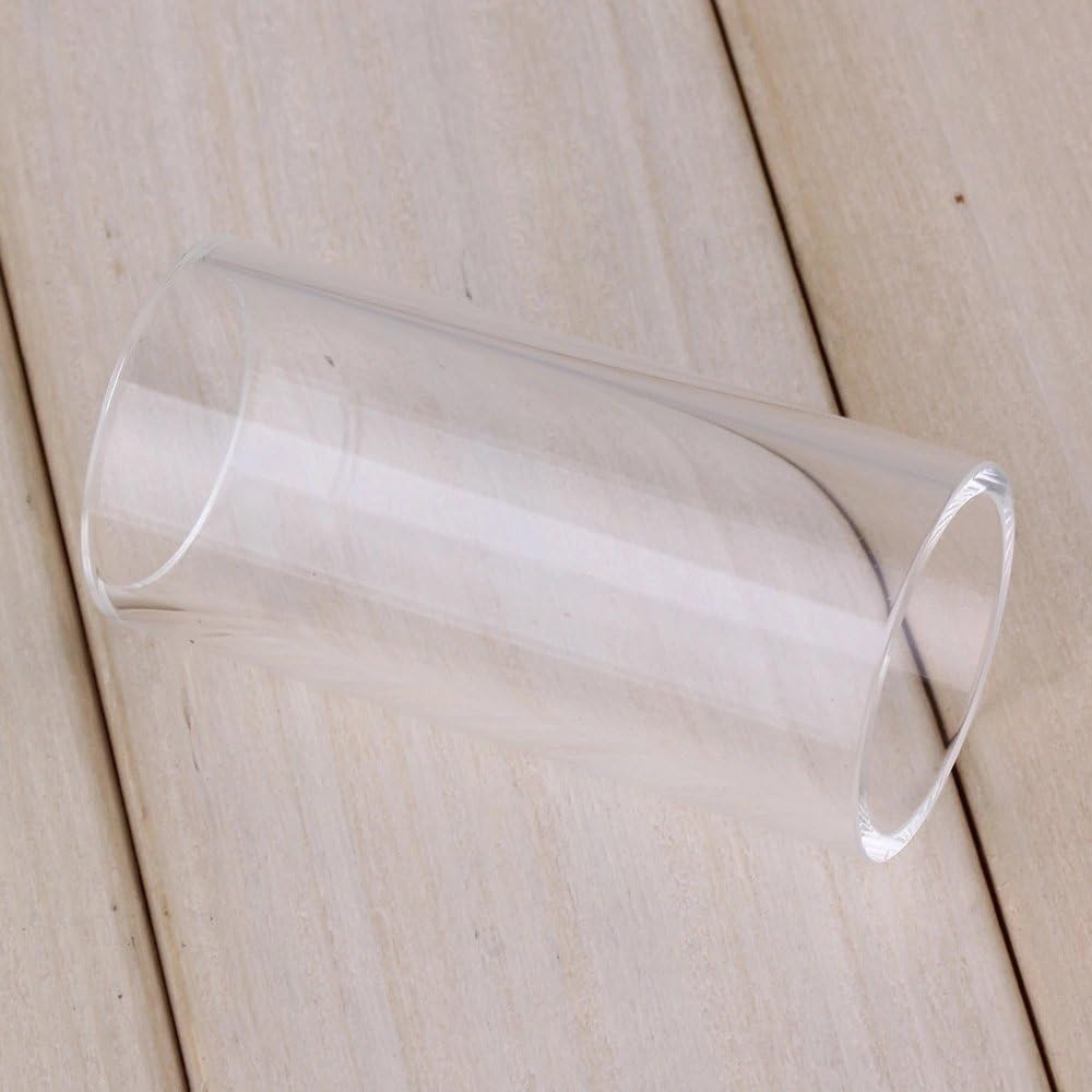 Clear Glass Slider Electric Guitar String Slide Tube Finger Knuckle 51x21mm