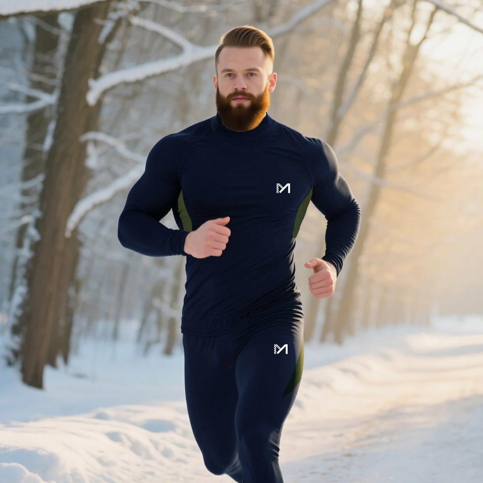 MEETYOO Intimo Termico Uomo a Manica Lunga Set Top e Pantalone per Inverno, Traspirante e Anti-umidità per Sport Invernali, Caccia, Sci