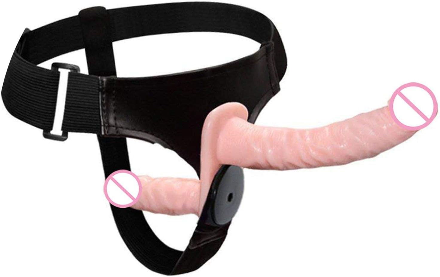 Vibrating Double Ultra Elastic Strap On Harness Lesbian Strapon Vibrator for Women Couples,Flesh