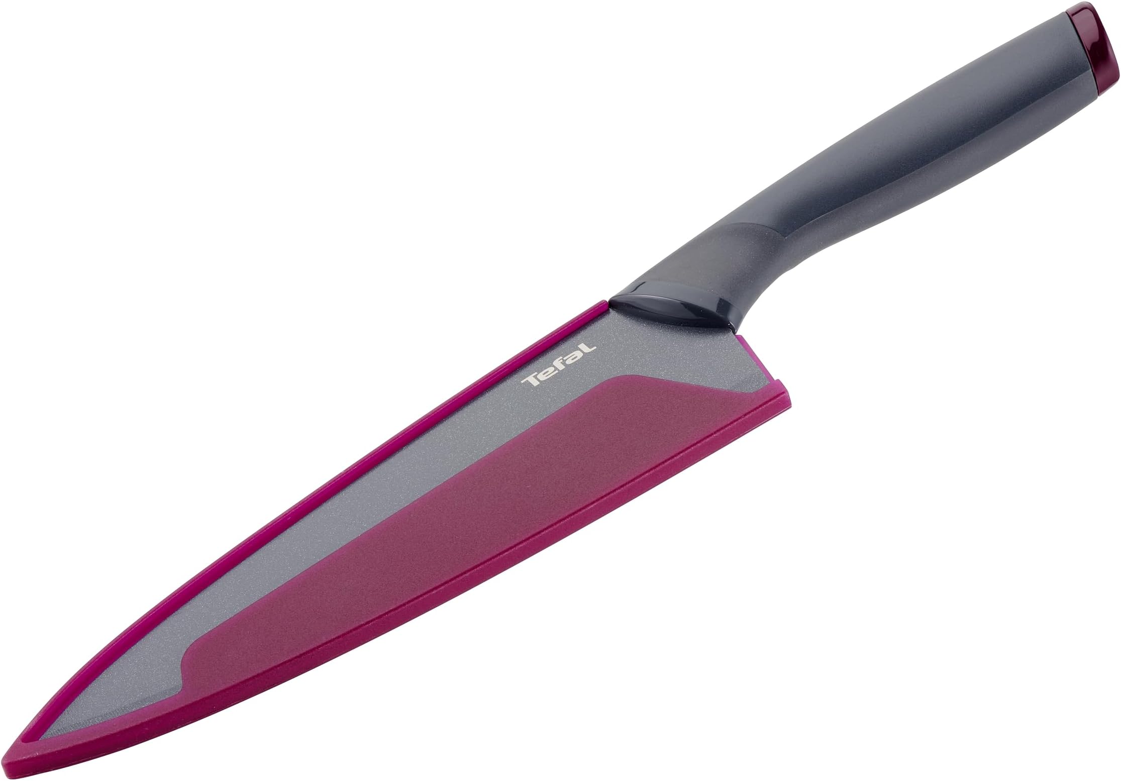 Fresh Kitchen 20 Cm Chef Knife With Cover, Grey/Purple, Stainless Steel/Plastic, K1220205