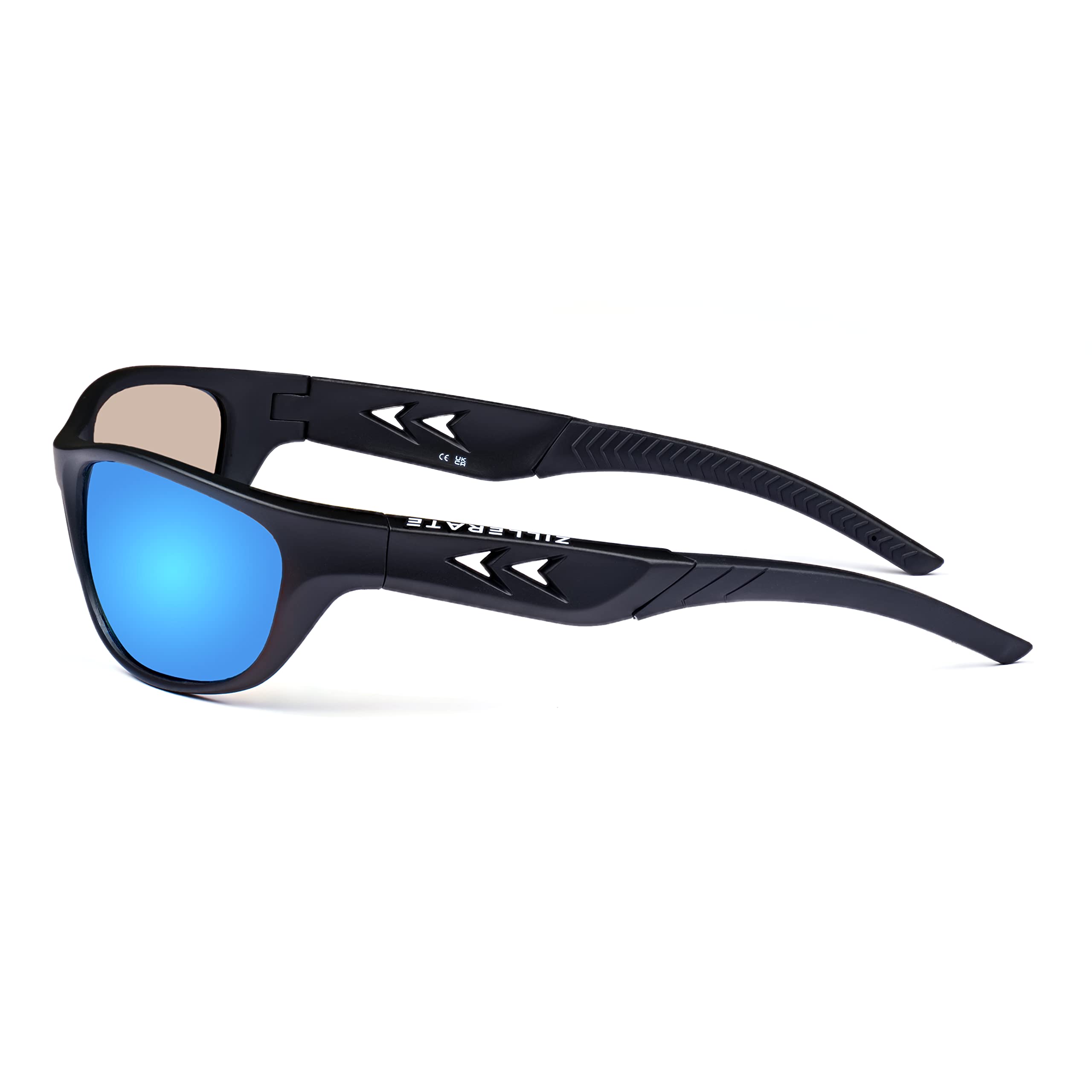 ZILLERATE Lunettes de Soleil Sport Polarisées Homme et Femme, Vélo, Golf, Ski, Pêche, Course À Pied, Conduite, Protection UV400, Monture Légère Confortable en TR90, Accessoires et Étui Rigide