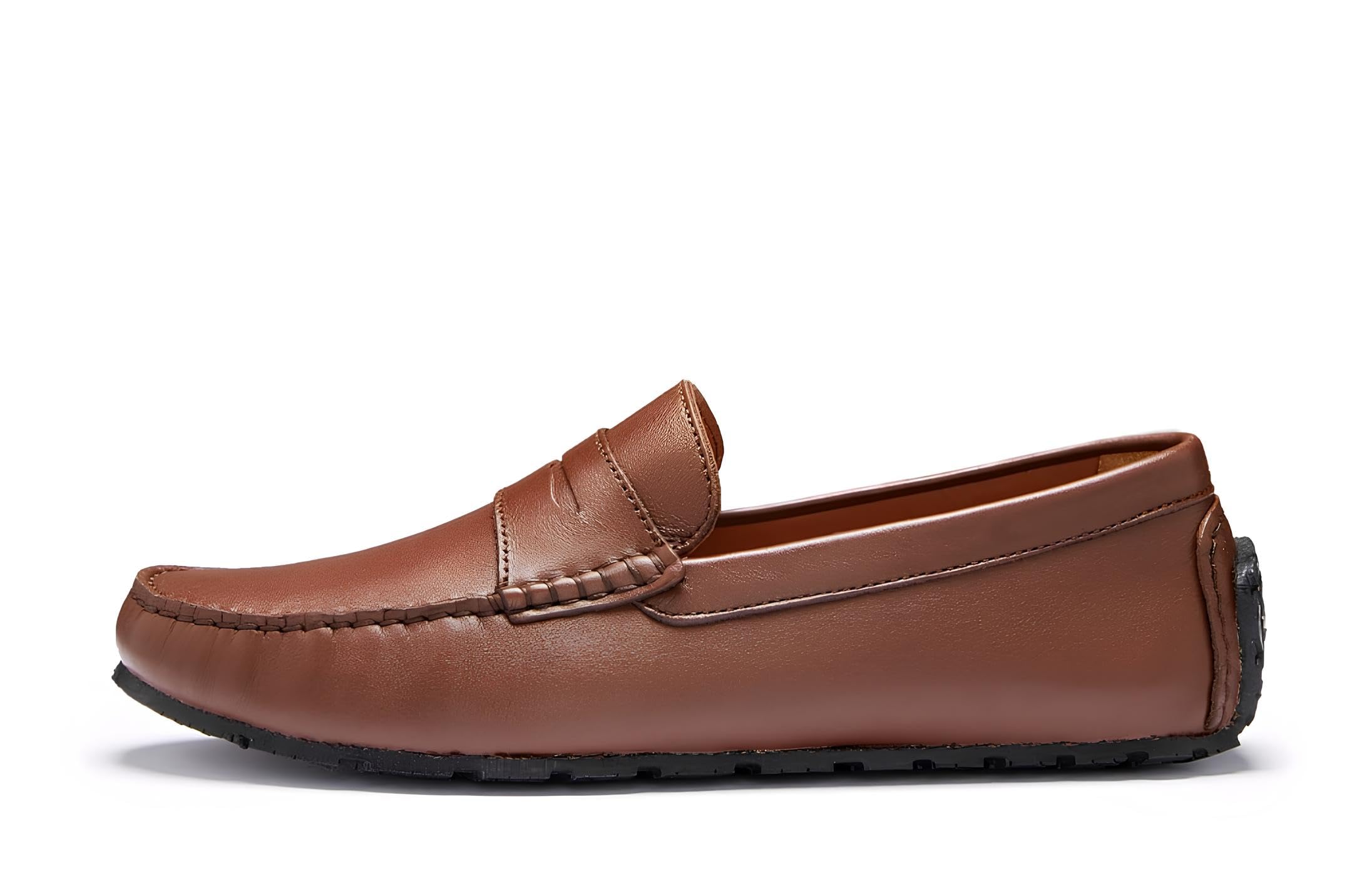 micheal feraas Luxurious Plus Size Leather Loafers | Premium Brown Penny Cut Loafer for Men-picture-48