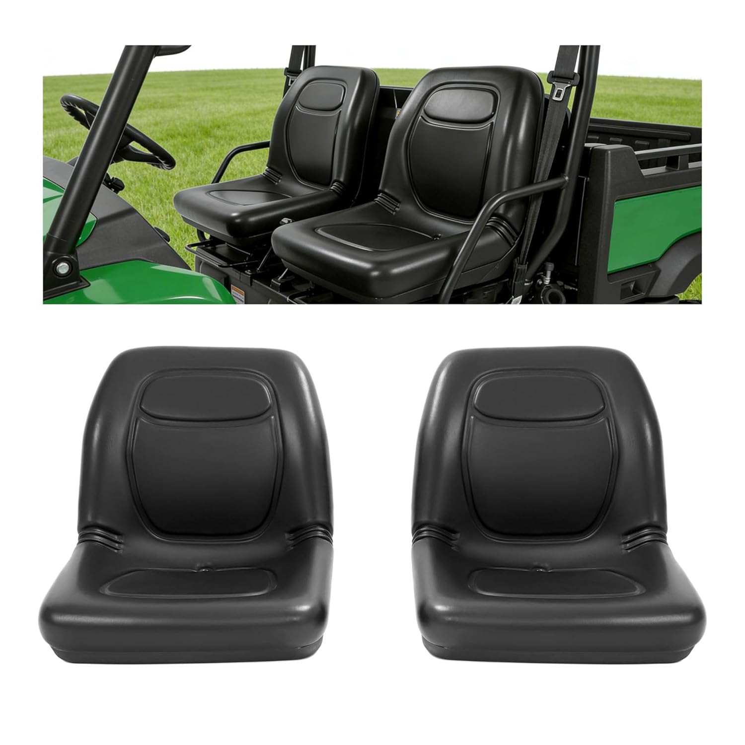 ALMULOO High Back Seats Compatible with John Deere Gator Pair (2-PCS)