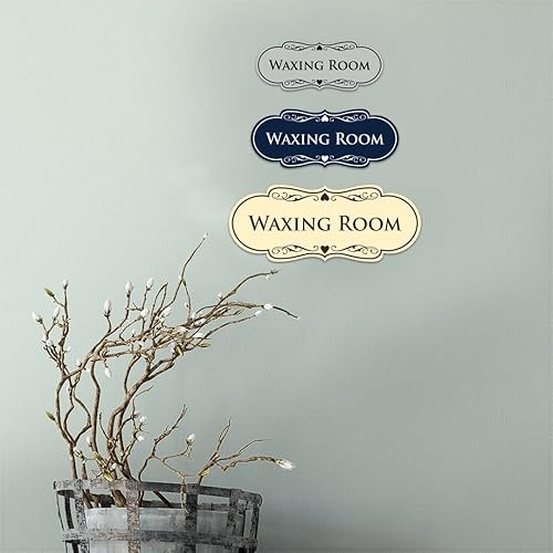 Miniatura 4 de Designer Waxing Room Sign (negro) - Mediano 1 paquete