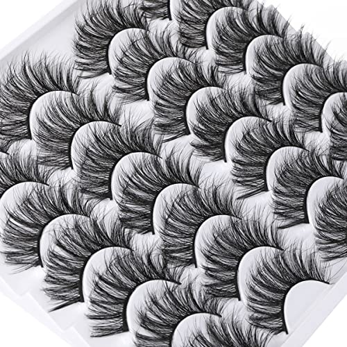 Fluffy Lashes Faux Mink Eyelashes Wispy 18mm False Lashes Natural Look Wispies Eyelashes Pack by Kiromiro