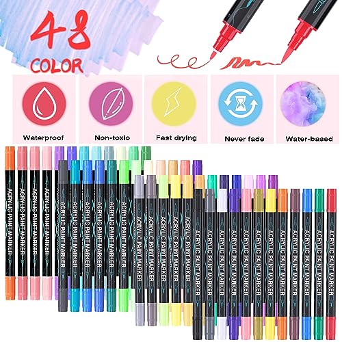 TrendGate 48 Colori Pennarelli Acrilici per