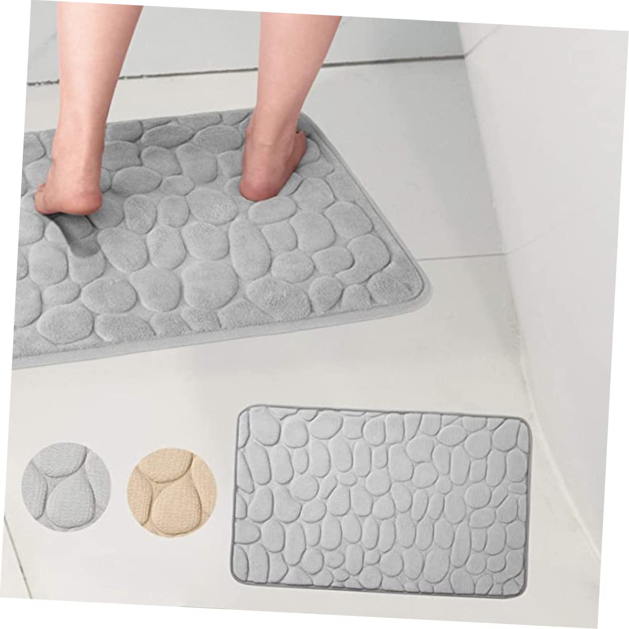 Tappetino da Bagno Assorbente e Resistente All'usura in Memory Foam e Poliestere Antiscivolo Protezione del Pavimento per Bagno e Cucina