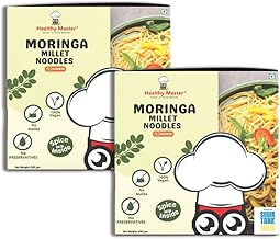 Healthy Master Moringa Millet Noodles | 2 Pack x 200g | No Maida, No MSG | Not Fried | Ready to Cook | Vegan | Healthy Noodles for Kids & Adults