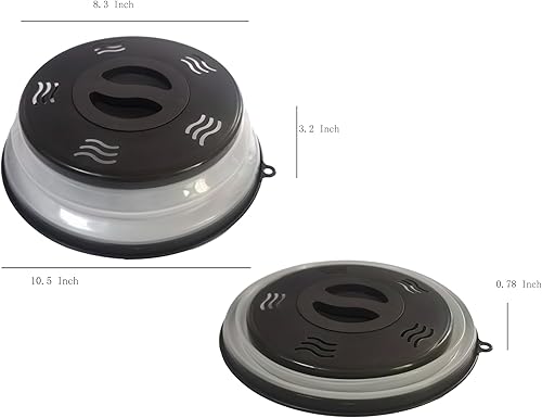 Miniatura 6 de Cubierta para salpicaduras de microondas ventilada para alimentos, protector de salpicaduras y colador de cocina para frutas y verduras, cubierta de