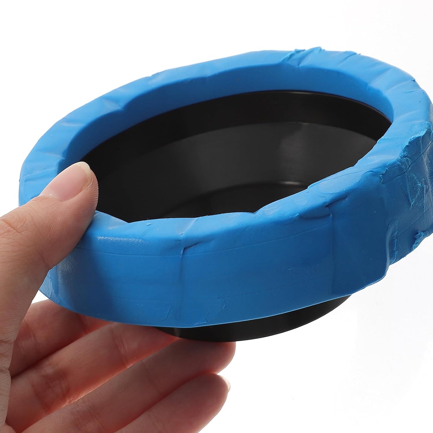2pcs Toilet Wax Ring Replacement Kit Rubber Seal with Strong Adhesion Fit for Waste Pipes Toilet Flange Gasket for Home and Office Use
