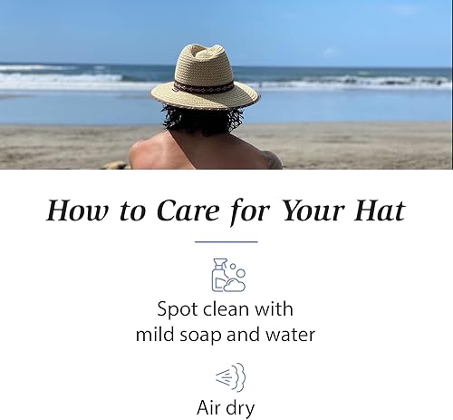 Miniatura 6 de Wallaroo Hat Company Cabo Fedora para hombre - Protección solar UPF 50+, sombrero natural de ala ancha con correa para la barbilla, ajustable