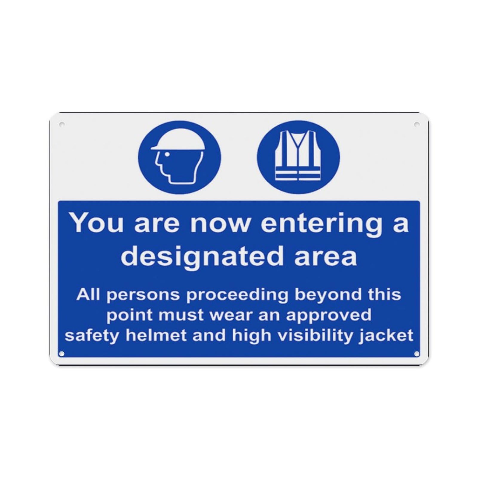 peiyeety You Are Now Entering A Designated Areahigh Vis Aluminum Tin Warning Signs For Home Outdoor Garden 8X12 Inches