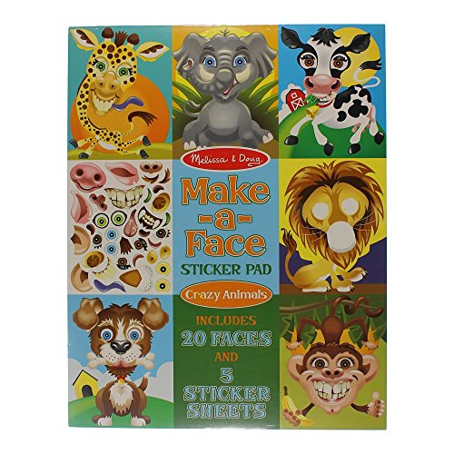 Melissa & Doug Llc Make-a-Face Sticker Pad - Crazy Animals