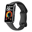 XMUXI Compatible with Huawei Band 10/8/9 Silicone Strap Soft Watch Replacement Straps Compatible with Huawei Band 8/9/10 Adjustable Lightweight for Men Women(No Watch) (Black) gallery image