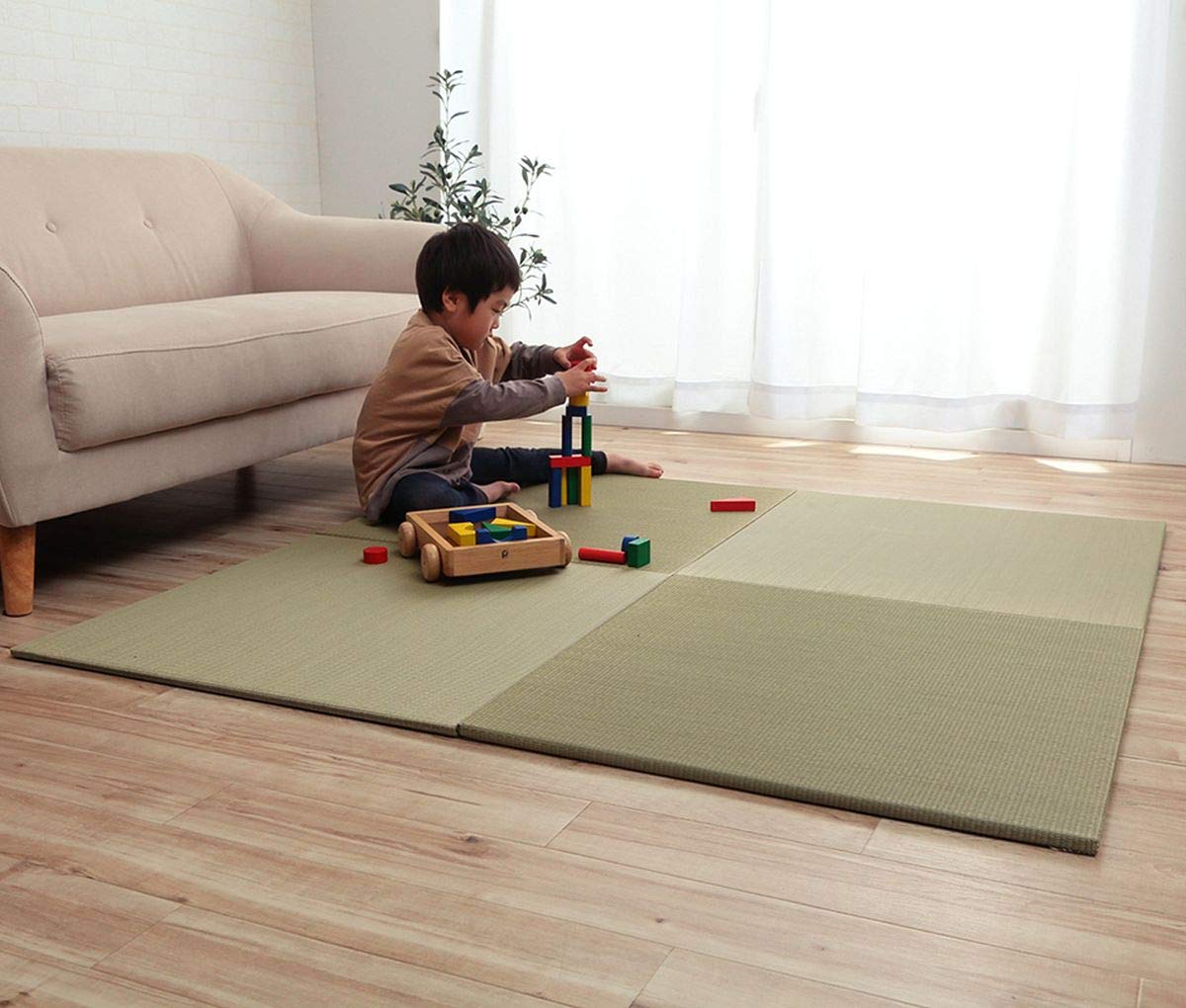 Amazon｜琉球畳 70 置き畳 4枚セット ユニット畳 縁なし 無地畳