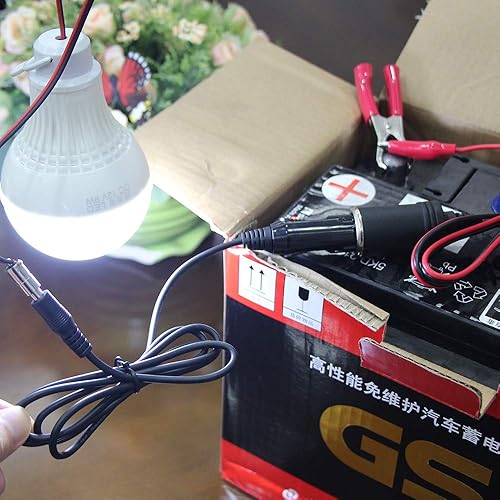 Miniatura 7 de SPARKING DC 0.217 x 0.083 in Cargador de coche Cable de fuente de alimentación - 12v -24v 4FT encendedor de cigarrillos macho enchufe a conector CC