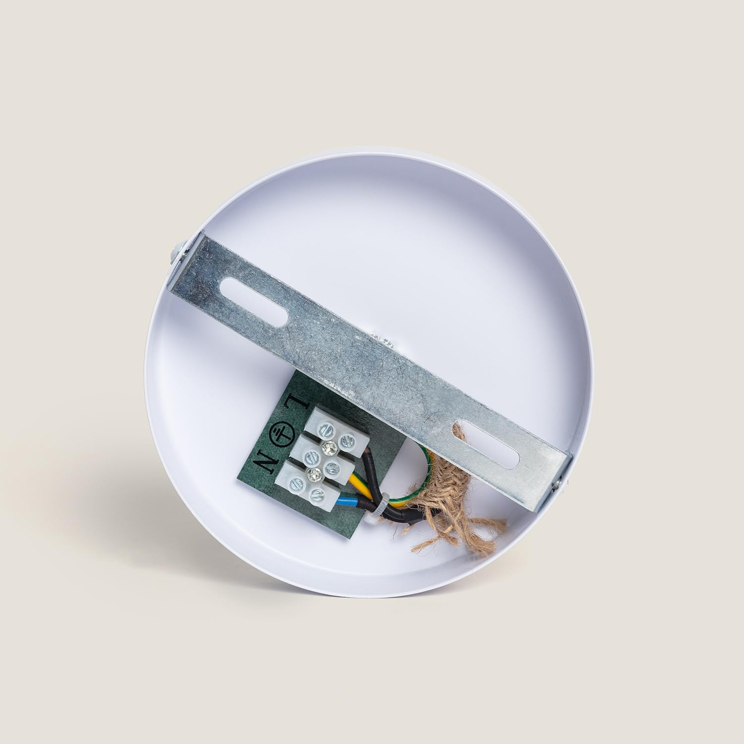 LEDKIA Lampada a Sospensione Carta Intrecciata Dicenta Naturale | Compatibile con Lampadina E27 fino a 40W | Resistente e Flessibile | Stile Mediterraneo e Boho