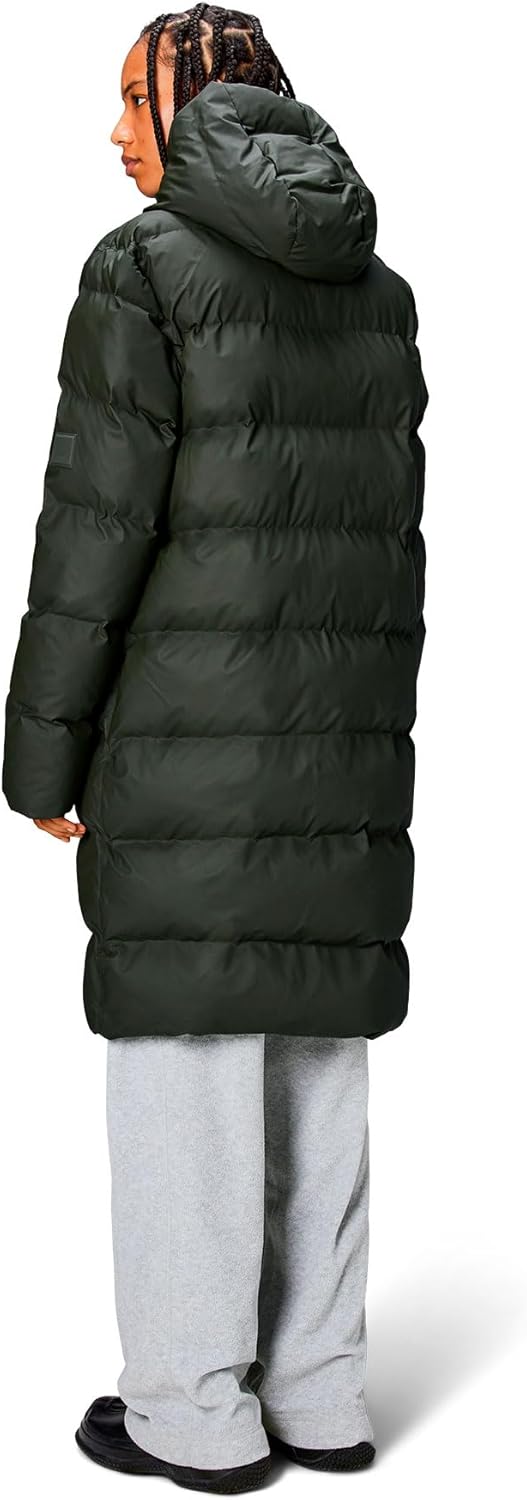 RAINS Alta Puffer Jacket - Waterproof Winter Coat, Insulated Hood, Lightweight, Fleece Pockets, Warm for Cold Weather - Image 7