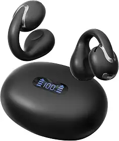 Fones de ouvido AI Language Translation Earbuds Real Time, IAMJOY Language Translator Earbuds Open Ear Clip-On Design, 163 idiomas e acentos Dispositivo tradutor bidirecional com aplicativo para