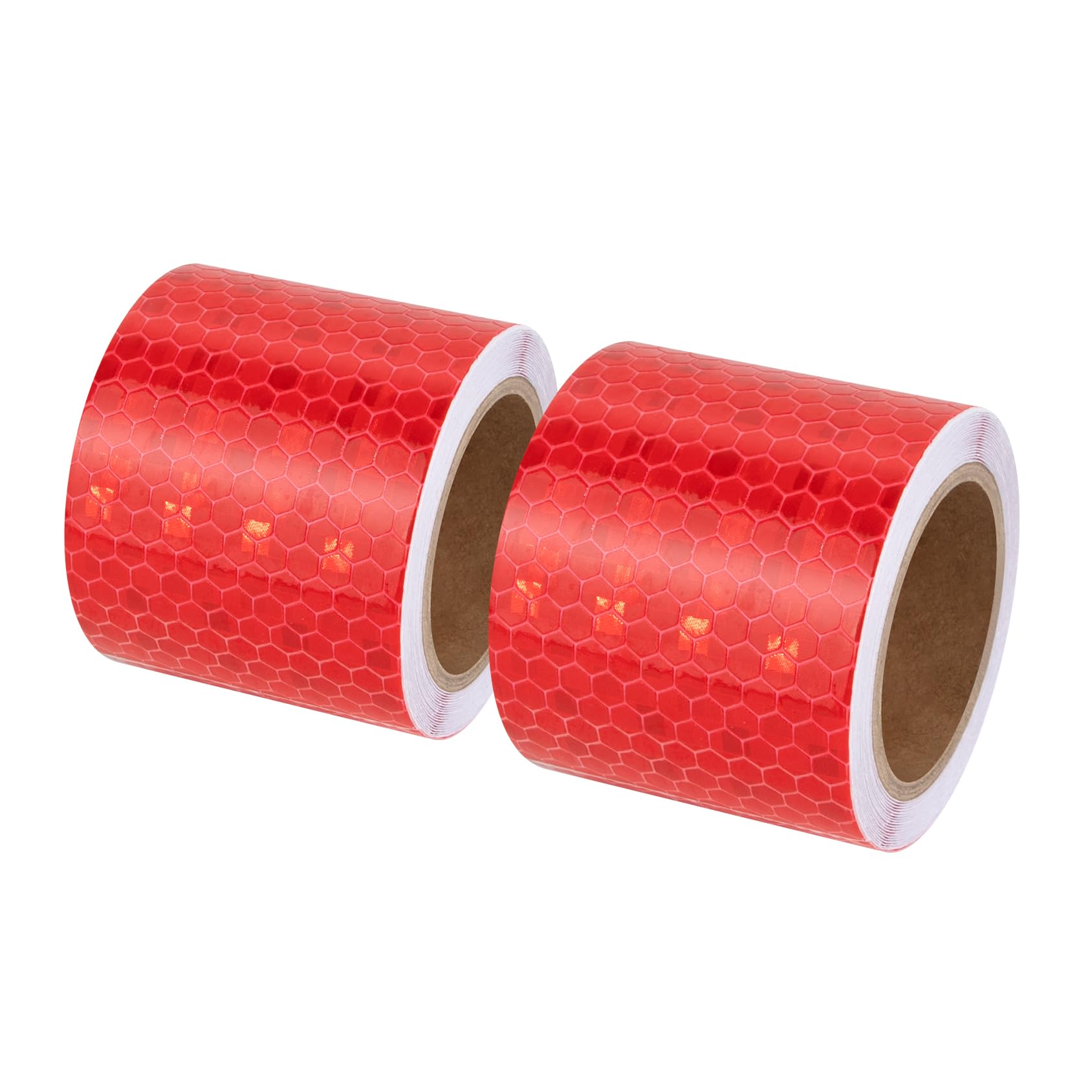 Xrkuu Red Reflective Safety Tape, 2 Rolls 3M X 5Cm No Residue Reflector Tape Self-Adhesive Security Marking Tape Safety Warning For Trucks Bikes Baby Strollers Helmets