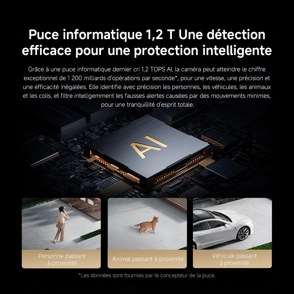 XIAOMI Outdoor Camera BW300 | Qualité 2K Super HD | Vision Nocturne Couleur & Sirène | Caméra de Surveillance Étanche IP67 & Détection IA