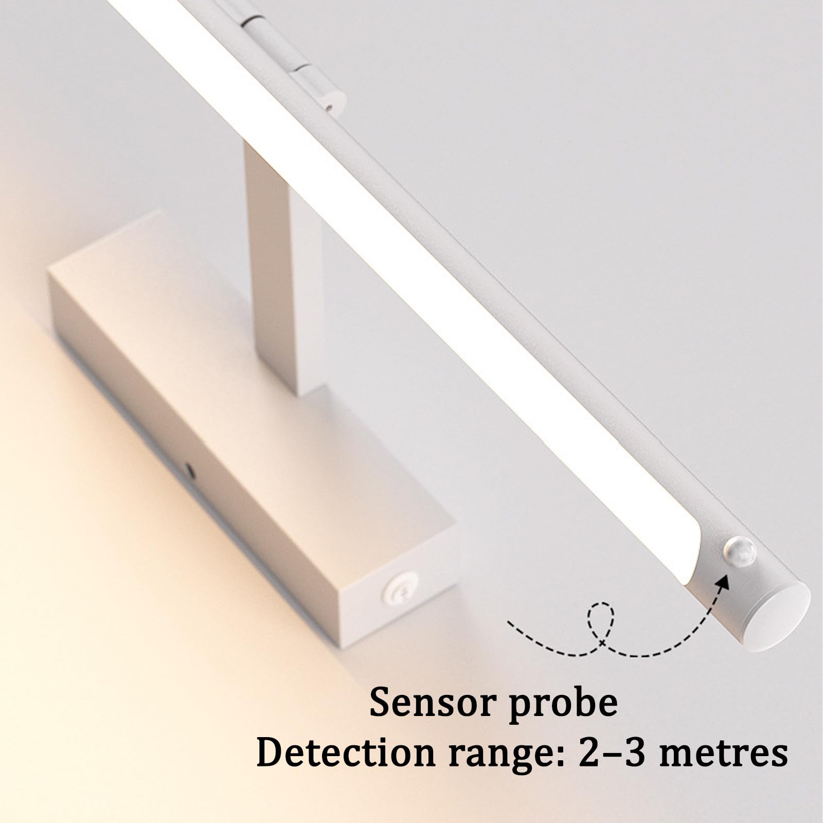 LED Lámpara de Espejo Baño Giratorio Apliques de Pared con Sensor de Movimiento Moderno Iluminación de Pared con Interruptor Cuadros Maquillaje Sala de Estar Dormitorio (Luz Cálida Plateada,50cm)