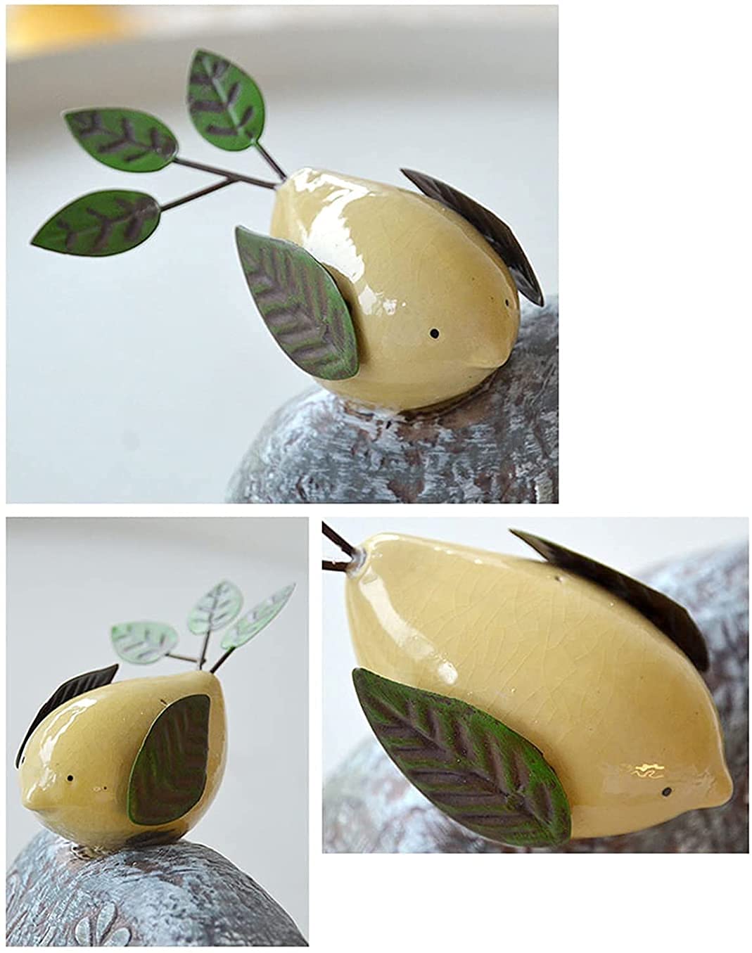 Ceramiczny znak powitalny ptak figurka na zewnątrz ogród blat małe zwierzę dekoracja, dł. 19,5 cm x szer. 8 cm x wys. 15 cm