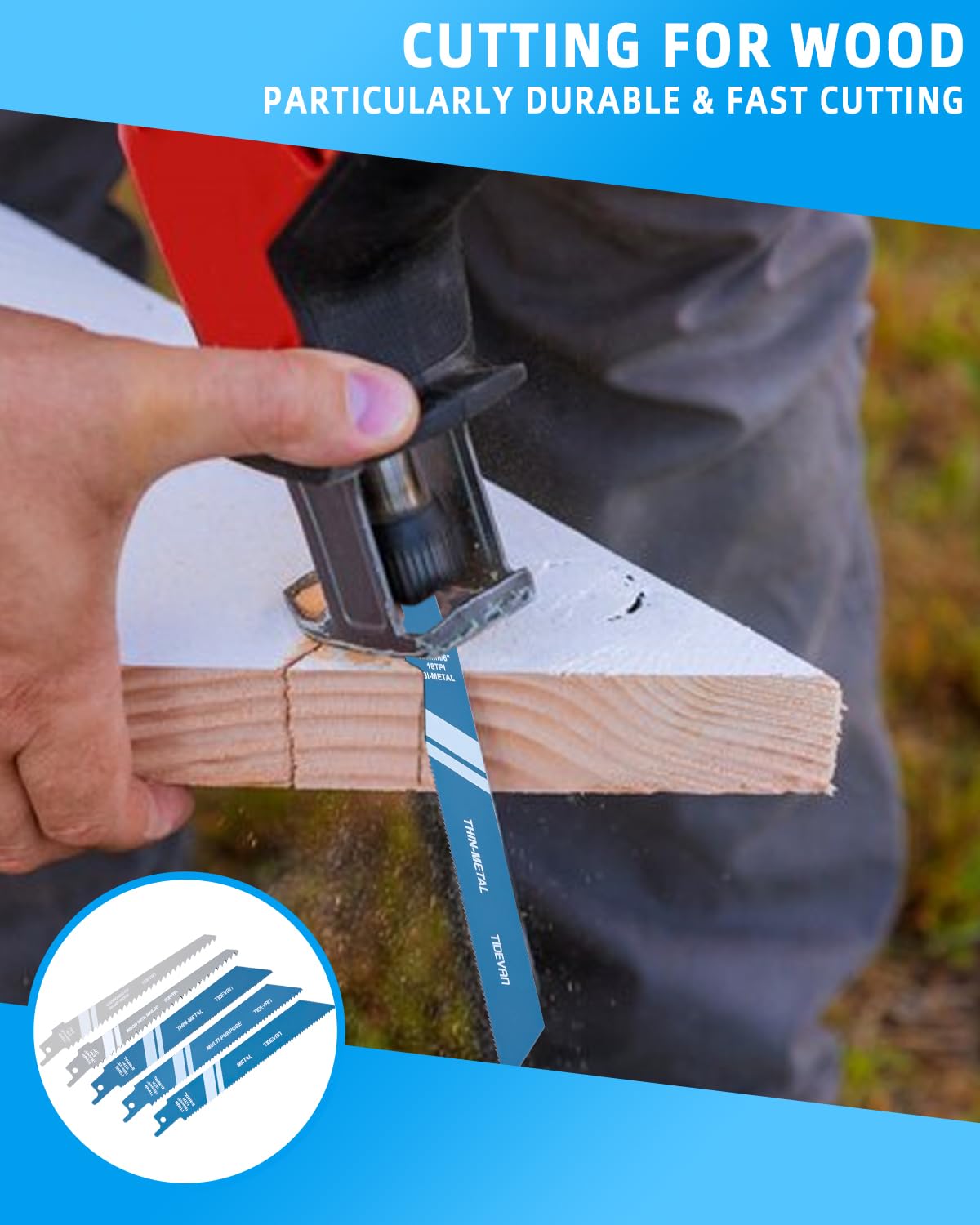 Accesorios de Sierra de Sable,Juego de 14 Hojas de Sierra de Sable 150mm Juego de Hojas de Sierra con Caja de Almacenamiento para Corte Metal Metal Delgado Plástico Madera y Madera con Clavos