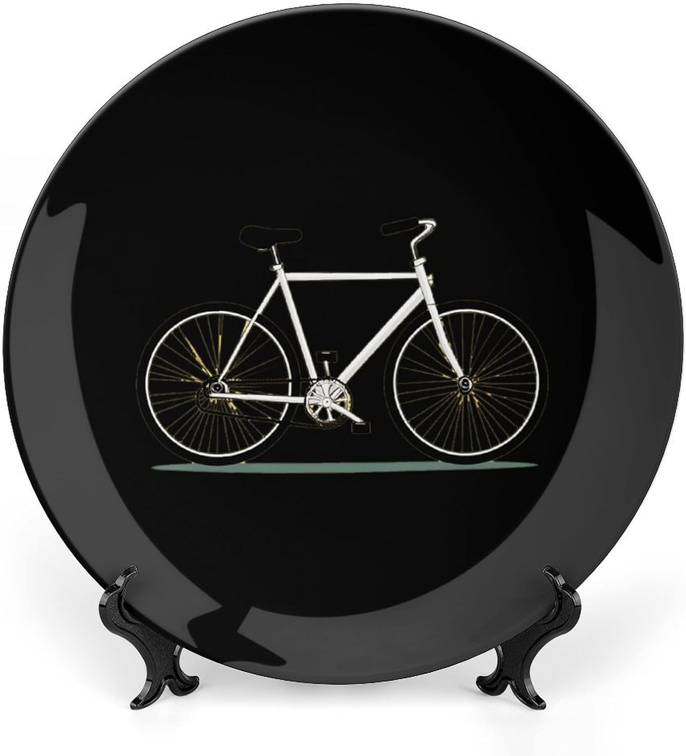 Bicyclebike Decorative Plate Tray Decor Trinket Dish Bone China Dinner Plates for Home Office Kitchen