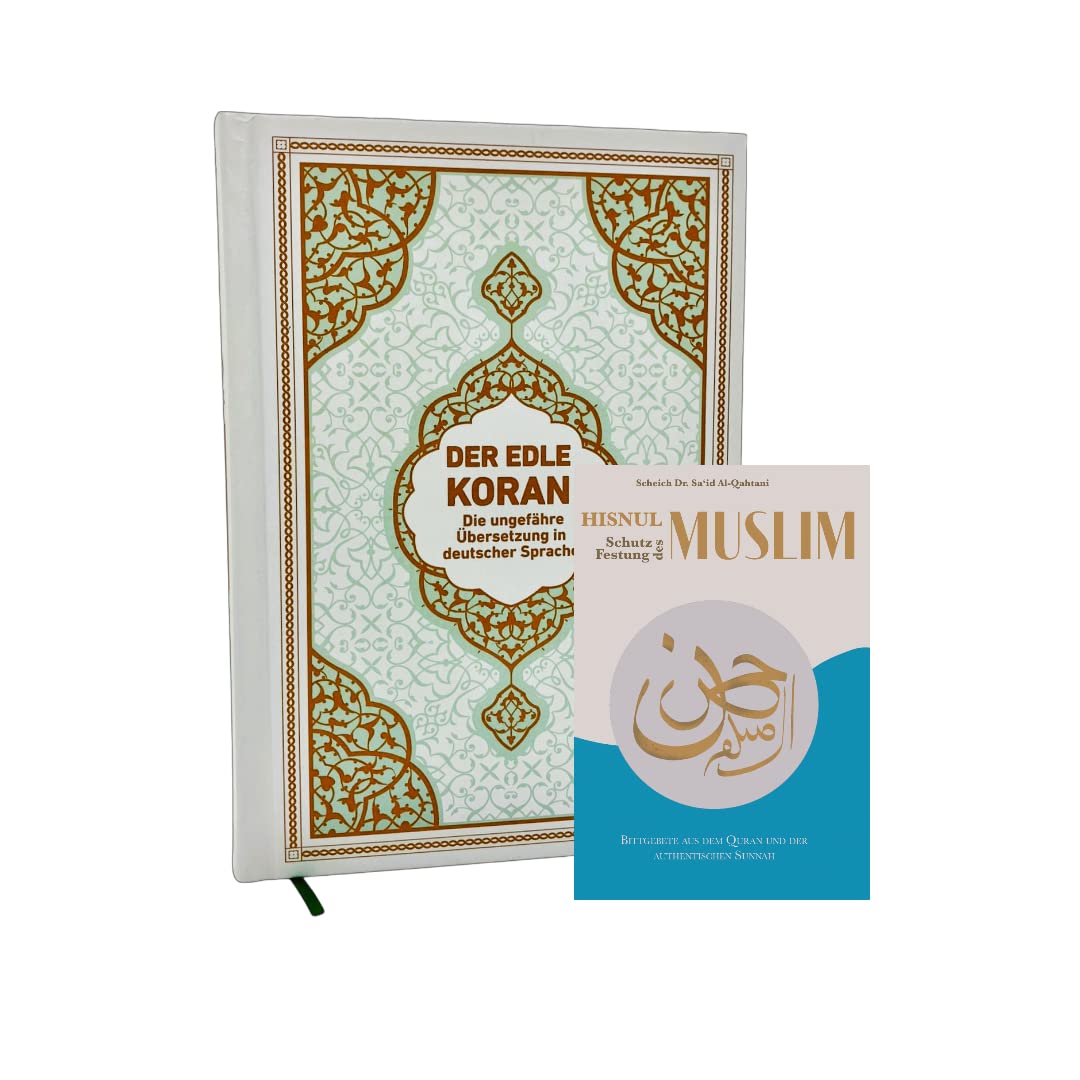 Koran, Quran deutsche Übersetzung + Hisnul Muslim Bittgebete aus Quran und Sunna, Koran + Hisnul Muslim Set