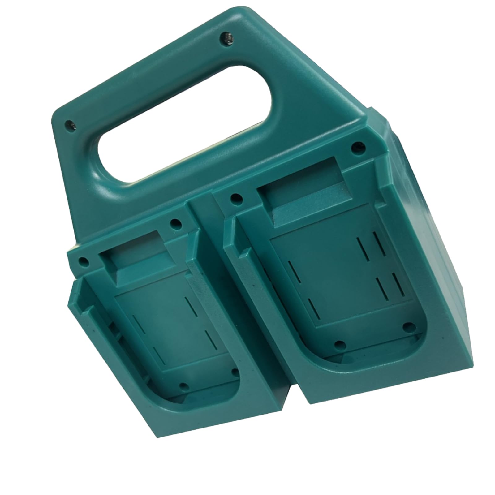 Dawthtw 4 Slots Green Battery Holder For 18V Tools, Space-Saving Rack Organizes 4 Or 6 Cells Efficiently Sturdy Power Tool Accessories