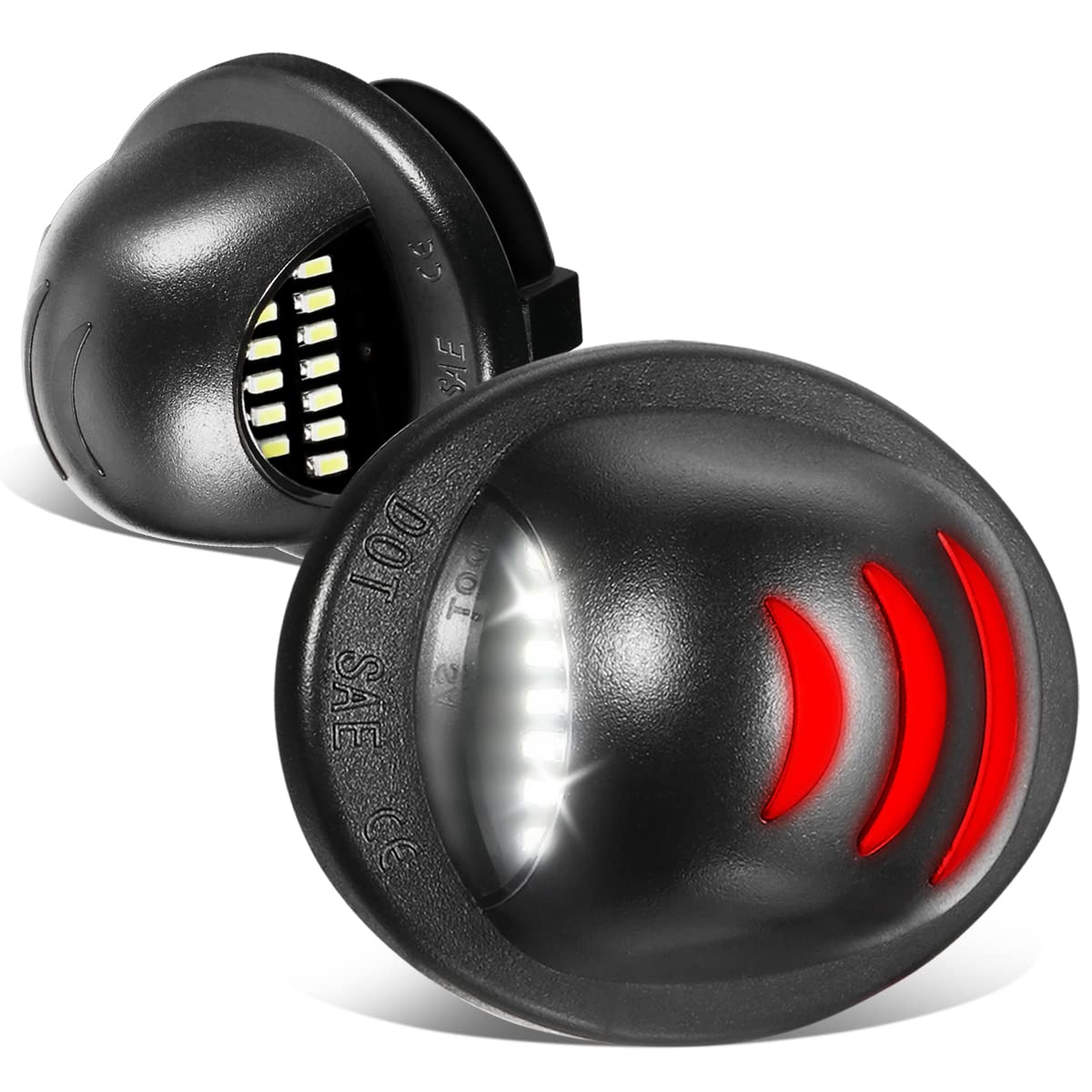 NUVISION LIGHTING LPL-ZTL-9072 Pair of LED License Plate Lights Compatible with 07-10 Explorer Sport Trac / 04-14 F-150/04-11 Ranger