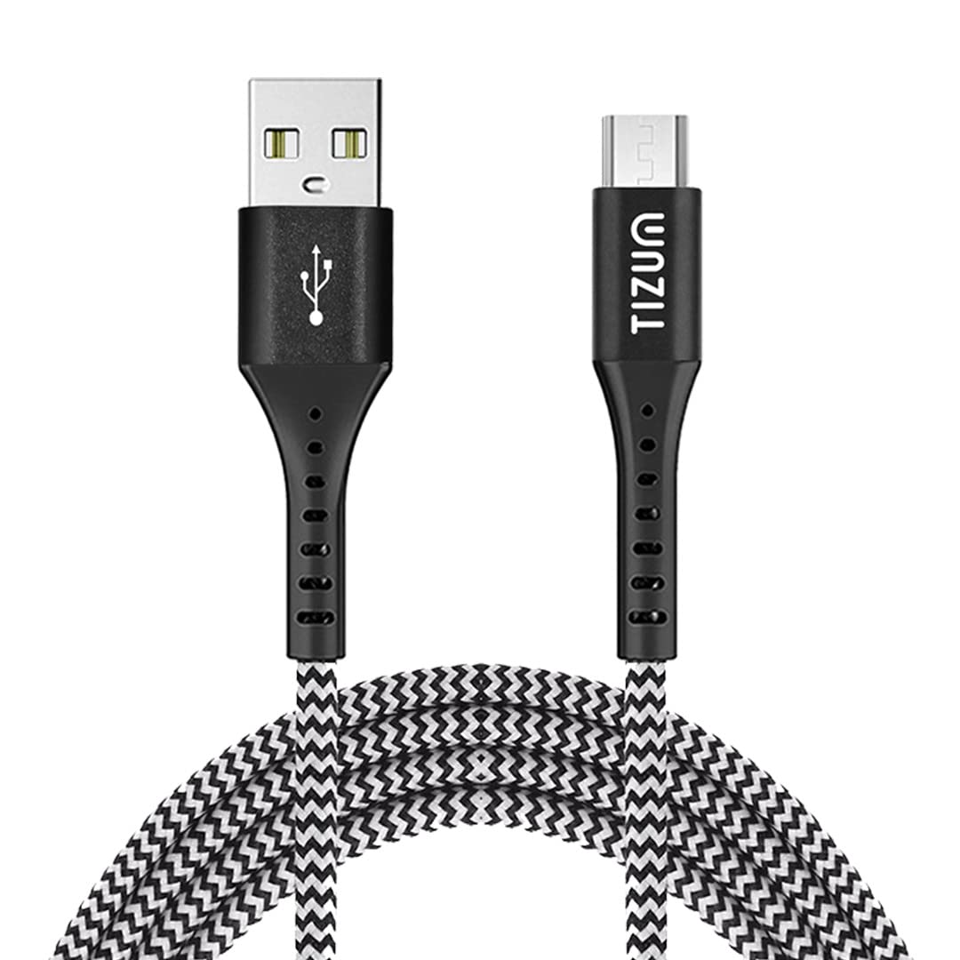 AirCase Tizum Nylon Braided Usb To Micro 2A Charging Cable For Android Phones,Laptop,Printer,Silver Plated Connectors,Data Sync&2A Charging Cable,480Mbps Data Sync,1.2M,Black (B0BJZG47RH) Amazon Price History, Amazon Price Tracker