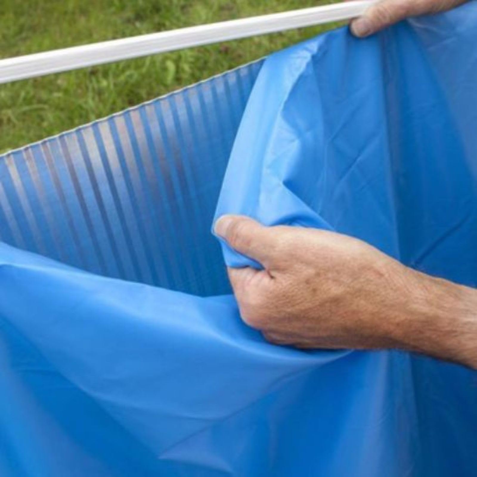 San Marco Liner Overlap Bleu pour piscine Gre Rond 350 H 120