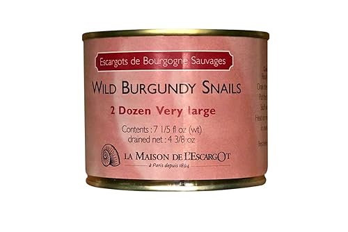 Caracoles Premium de Borgoña Clasificados como los número uno los mejores para recetas de Escargot varios tamaños