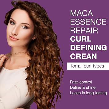 Karseell Maca Power Shampoo Conditioner and Curl Cream Set, 500 ml Moisture Shampoo, 500 ml Repair Conditioner, 200 ml Curl Defining Cream for Dry Damaged Curly Hair