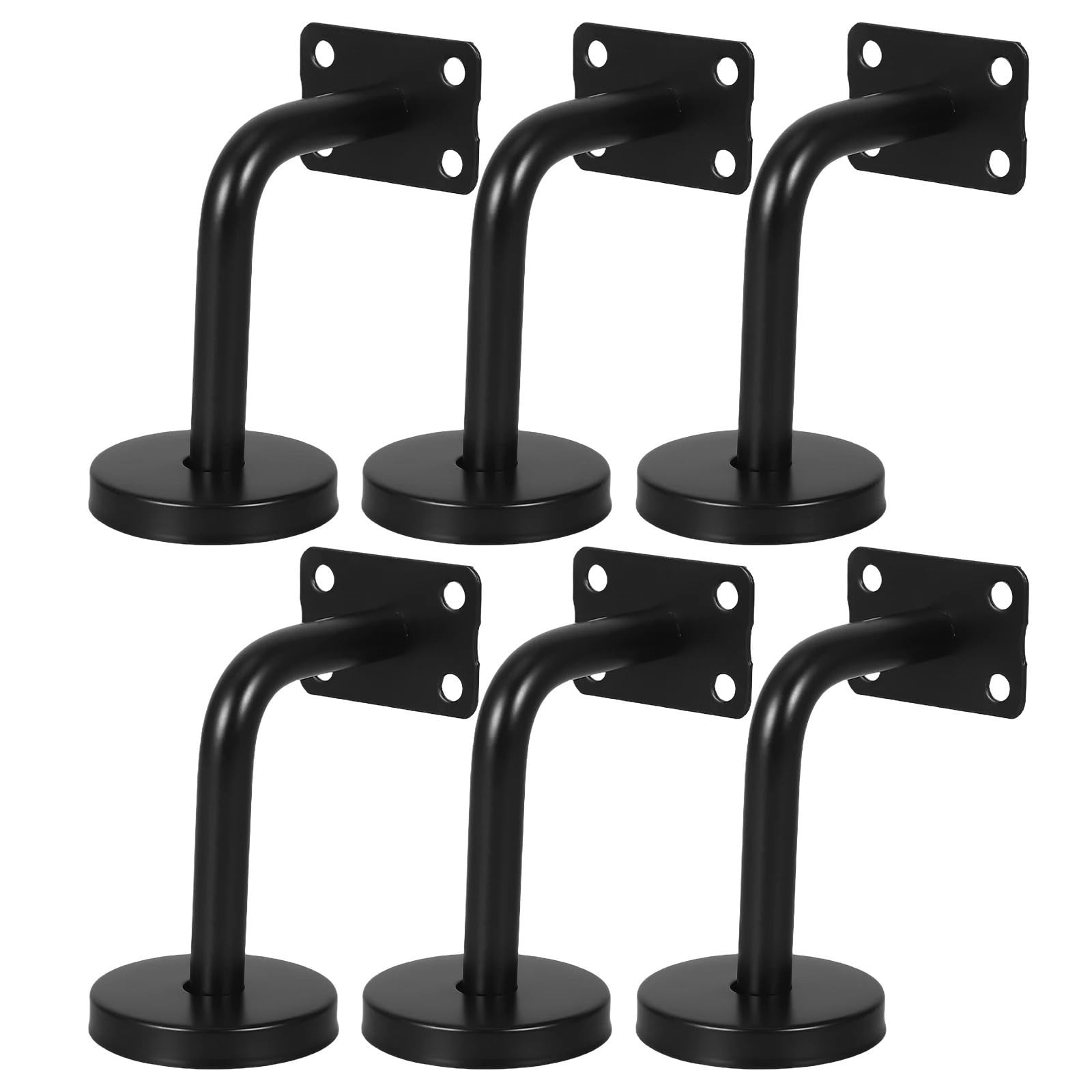 VAYEODEYU Stainless Steel Handrail Brackets 10 pcs Black 8x6x5 cm for Staircase Railing