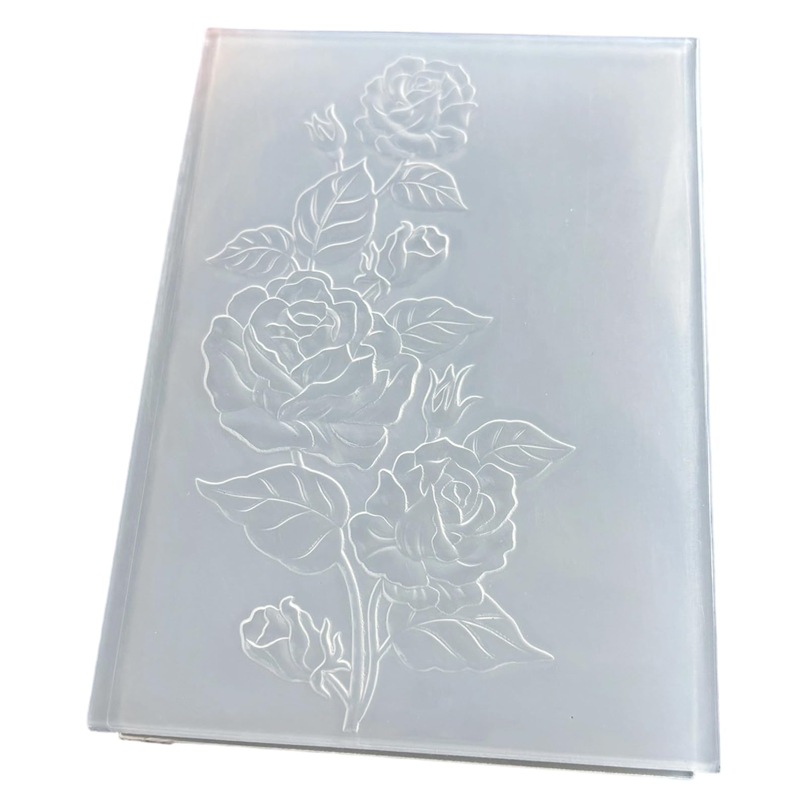 NRVTRE Paper Craft Embossing Folder, Raised Floral Texture Template for Card Making Scrapbook and Journal Pages Texture Folder Craft Mold Emboss Template