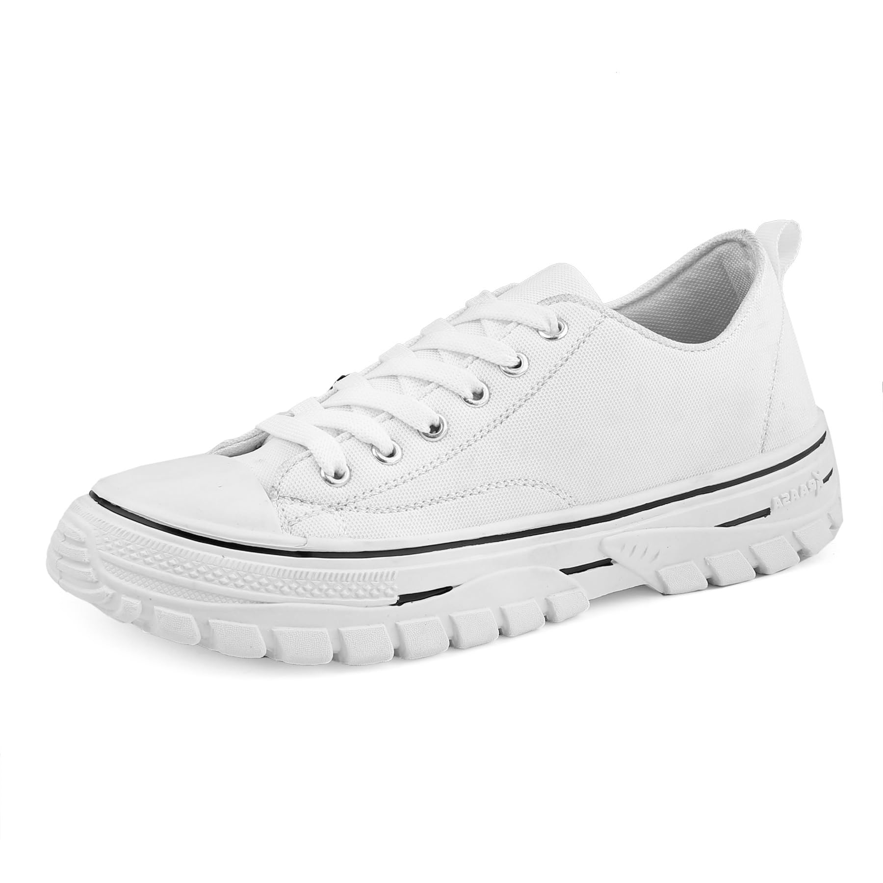 Kraasa STEPFIT Canvas Casual Sneakers for Men | Optimal Relaxation | Low Top Lace Up Casual Shoes for Men | Soft Cushioned Insole White UK 10 (B0CCRY44S5) Amazon Price History, Amazon Price Tracker